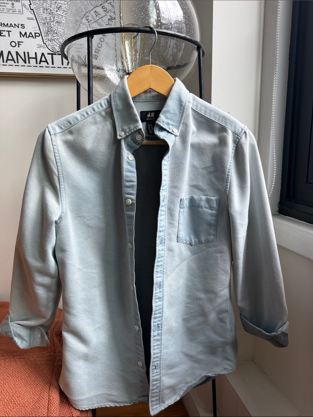 H&M Men's Light Blue Button-Down XS